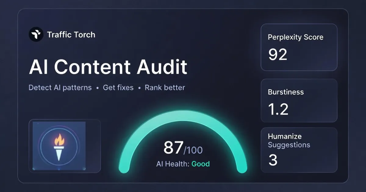 AI Content Detector Tool – Perplex & Burst Checker | Traffic Torch