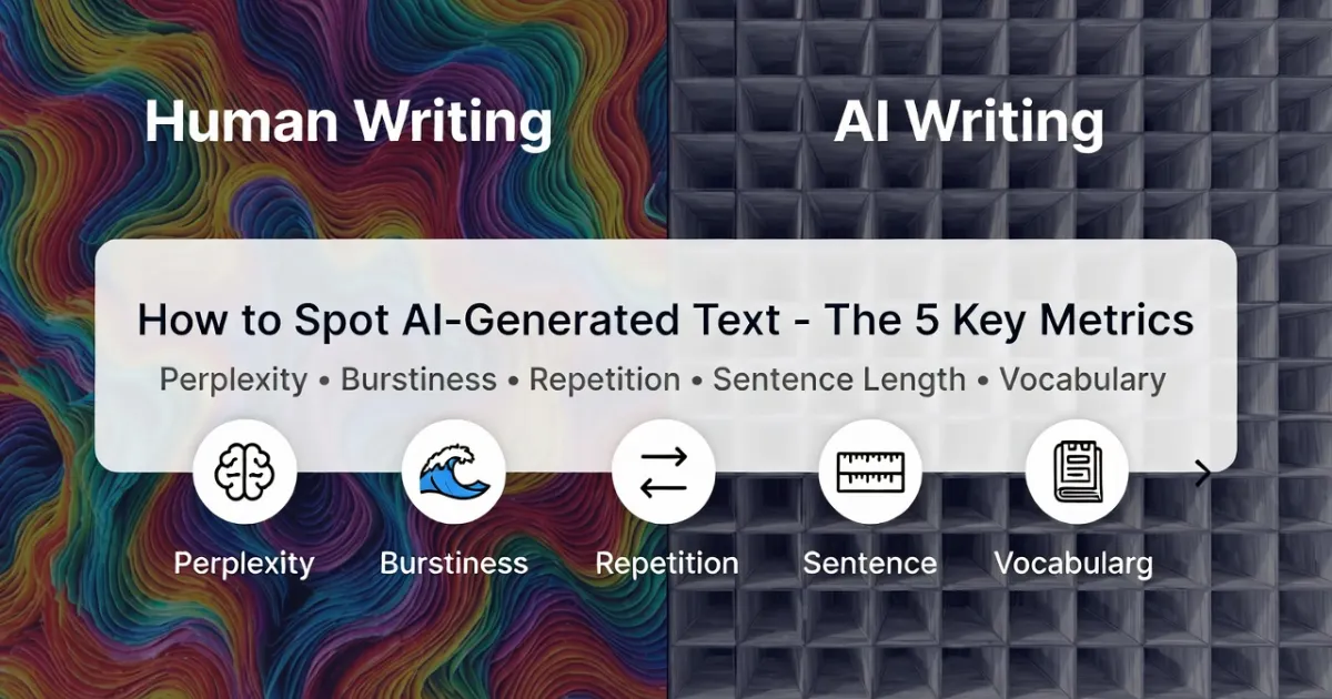 2026 AI Content Detection Guide – Human vs AI Writing Patterns: Perplexity, Burstiness, Repetition, Sentence Length, Vocabulary – Traffic Torch