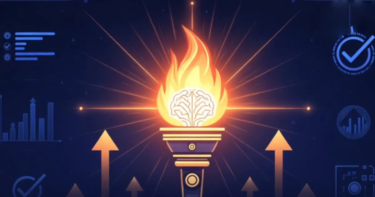 AI search optimization guide banner with Traffic Torch illuminating SEO strategies: Answerability, EEAT, Structured Data, Scannability, Conversational Tone, Readability, Unique Insights & Anti-AI Safety