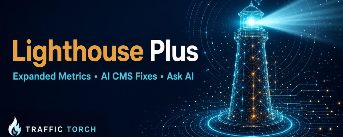 Traffic Torch Lighthouse Plus Tool – human UX and page performance audit